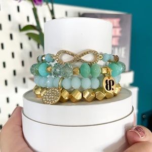 Bomb Party Stacks 1st Release Aqua and Gold Set